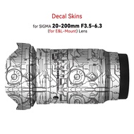 Customized Skin for Sigma 20-200mm Lens Wrap Cover For Sigma 20-200 F3.5-6.3 Lens Decal Skin Lens St