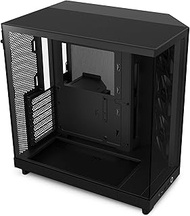 NZXT H6 Flow | CC-H61FB-01 | Compact Dual-Chamber Mid-Tower Airflow Case | Panoramic Glass Panels | 