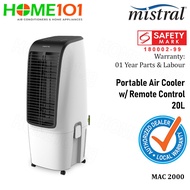 Mistral Portable Air Cooler with Remote Control 20L MAC2000