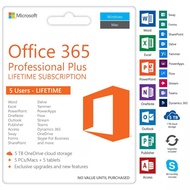 Microsoft Office 365 Pro Plus Lifetime Subscription for 5 Devices PC | MAC C