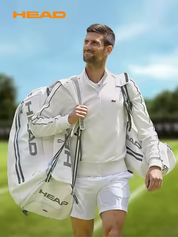 HEAD Tennis Bag Djokovic Wimbledon Tennis Tote Bag Large Capacity Portable Sports Tennis Backpack Te