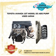 TOYOTA AVANZA 1ST MODEL D3 ABS PUMP USED JAPAN