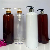 White 1 LITER PLASTIC BOTTLE - 1000ml WHITE / TRANSPARENT pet BOTTLE - 1 liter cosmetic bottle