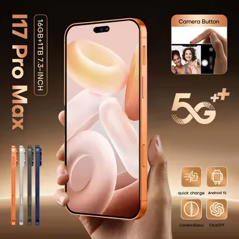 2026 NEW HOT Silicone Case For I17 Pro Max Global Edition 8000mAh Dual SIM Face 7.3" 16GB 1TB