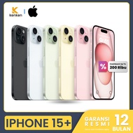 Apple iPhone 15 Plus 128GB 256GB 512GB Garansi Resmi iBox/TAM