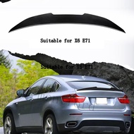 PSM Style Real Carbon Fiber Car Rear Trunk Boot Lip Spoiler Wing Big For BMW X6  E71 E72 2008-2014 C