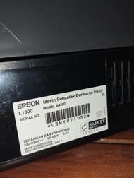 printer epson l1800 bekas minus headprint