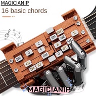 MAGICIANIP Acoustic Guitar Chord Presser, Guitar Learning Tools Portable Guitar Teaching Presser, Cr