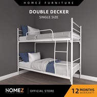 [FREE Shipping] Homez 3V Double Decker Powder Coated Metal Bed Frame - Single 3VEY901