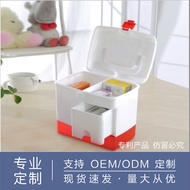 Customized Home Storage Plastic Medicine Box Household Large-Capacity Portable Medical First Aid Kit