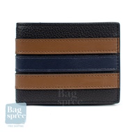 [Authentic &amp; Brand New] Coach Slim Billfold Wallet With Varsity Stripe for Men [Gift Receipt Provided] [COACHMEN]