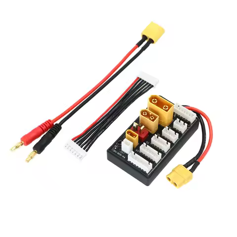 XT30 XT60 XT90 JST T Connector Lipo Battery Multi Charger 2-6S Parallel Charging Board for Imax B6 B