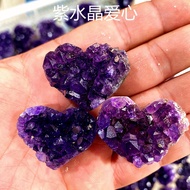 Natural Uruguay Amethyst Cluster Amethyst Cave Heart-Shaped Rough Stone Amethyst Block Mineral S