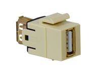 Legrand - OnQ USB 2.0 A/A Coupler, Coupler Insert with Transfer Rates up to 480Mbps, Keystone Insert