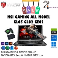 [R] MSI Gaming Laptop 15.6inch GL65 GL62 GE62 GP62 Intel i7 Nvidia Graphic Design RTX GTX Win11 Pro