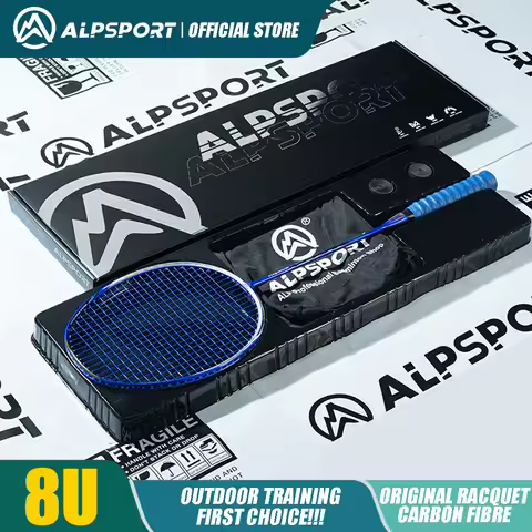 ALP LTP 8U Blue Ultralight PRO Badminton Racket Original 100% Carbon Fiber (Includes Racket Bag And