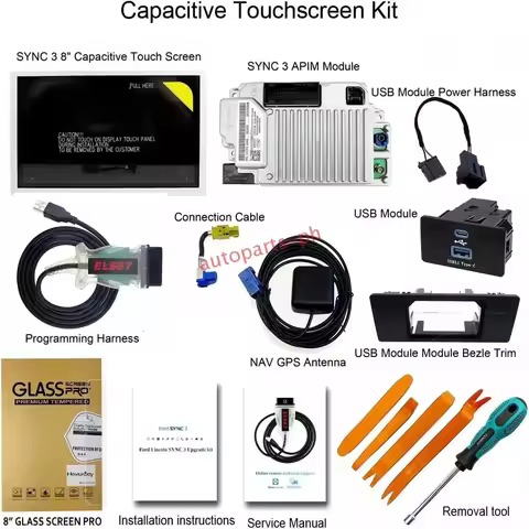 1pcs SYNC 2 to SYNC 3 Upgrade Carplay Kit 3.4 for Ford Sync3 Latest 8 inch