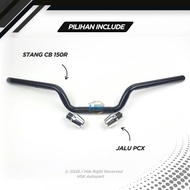 Stang Stir Setang setir honda cb150r CBR cb 150 r led pendek pcx Hitam AHM 99% Mirip ORI AHM cb gl m