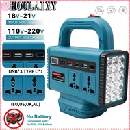 HOULAIXY Battery Power Inverter for Makita 18V Battery, Digital Voltage Display Device Charging 120W