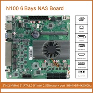 N100/i3-N305 N5105 NAS Board DDR4 Motherboard 4x Intel i226-V 2.5G 2* M.2 NVMe 6* SATA3.0 HDMI2.0 DP