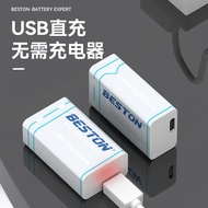 Beston 9V 1000mAh With Type-C USB Rechargeable Port Li-ion Battery Smart TAG
