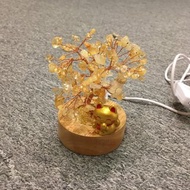 招財貓天然黃水晶樹 - 招財富
