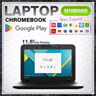 (Refurbished) Lenovo Chromebook Laptop | 11.6" Skrin | 4GB RAM | 16GB SSD | Chrome OS Playstore