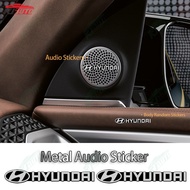 【Limited Time Offer】 Hyundai Fashionable 3D Aluminum Metal Audio Sticker Car Decoration Accessories 