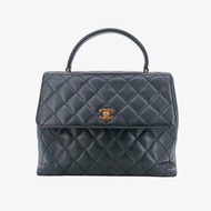 CHANEL Vintage Black Caviar Leather Kelly Handbag