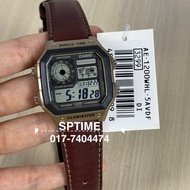 CASIO DIGITAL AE-1200WHL-5AV / AE-1200WHL-5A / AE-1200WHL / AE-1200 MEN CASUAL DIGITAL LEATHER STRAP
