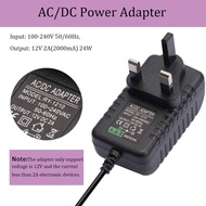 12V 2A Power Supply Adapter, 3 Pin Charger AC/DC Power Supply Adapter Converter Cordless Drill Charg