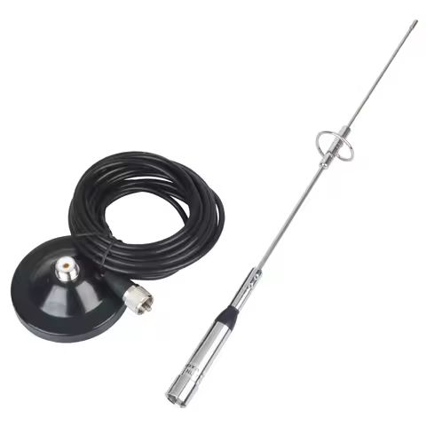 Nagoya NL-770S 2M 70cm Mobile Radio Antenna VHF UHF 144/430MHz 150W Magnetic Mount 5M RG-58 Coaxial 