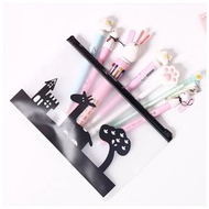 Cartoon Clear Plastic Zip Envelope File Bag/ Pencil, Pen Case/ Document Bag