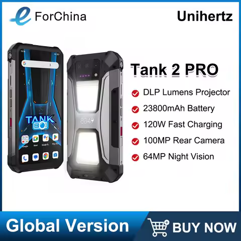 Unihertz 8849 Tank 2 PRO Rugged Smartphone Projector 6.79" 2.4K Display 12GB 256GB 23800mAh 120W 100