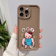Hercules KT Cat Phone case for OPPO A38 A18 A98 A38 A53 A12 A76 A58 A55 reno11 reno10 reno8 reno7 reno6 reno5 reno4 Soft Shockproof Silicone cover