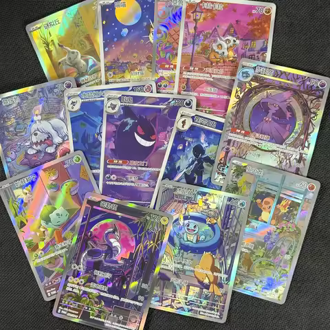 PKM Chinese Gem Pack Vol3 PTCG Proxy Cards 151MEW Squirtle Bulbasaur Gengar Meowth Mimikyu Morpeko C