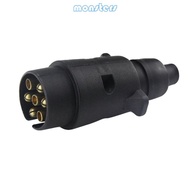 Mon 7 Way 7 Pin Round Plastic 12V RV Trailer Plug Connector Standard Car Socket Plug Automotive Repl