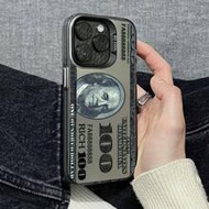 1 New 100 Dollar Bill Pattern Mobile Phone Case, Compatible With Apple 16 15 14 13 12 11Pro Max Mobi