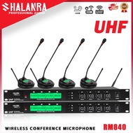 Professional wireless microphone system UHF 4 channel gooseneck conference microphone wireless