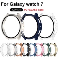 Tempered Glass Case For Samsung Galaxy Watch 7 Case Galaxy Watch 7 Screen Protector Full Screen Cove