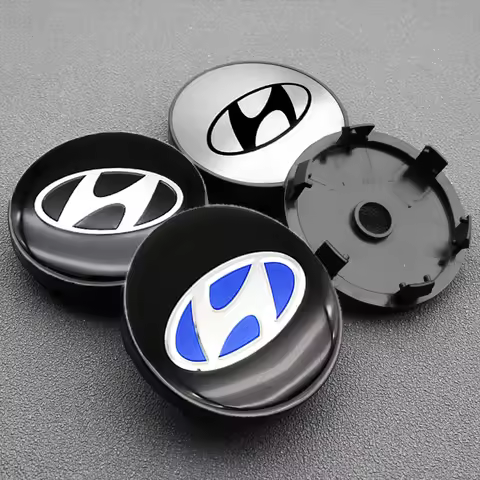 4Pcs 56mm+60mm Car Wheel Center Cover Hub Caps Stickers Auto Accessories For Hyundai Genesis I10 I20
