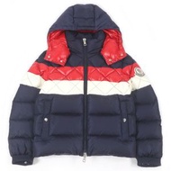 MONCLER JANVRY GIUBBOTTO 三色連帽羽絨服，海軍藍，0 碼，附衣架，成色極佳。正品。男款。