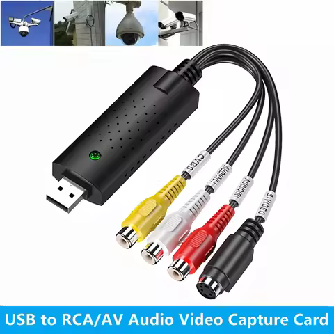USB 2.0 to RCA Video Capture Converter USB Audio Video Capture Card Adapter with USB Cable For TV DV