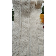2 meters of cream cotton lace ribbon 5.5cm/6cm cm to make bows, hairpins, gift wrapping, flower bouq