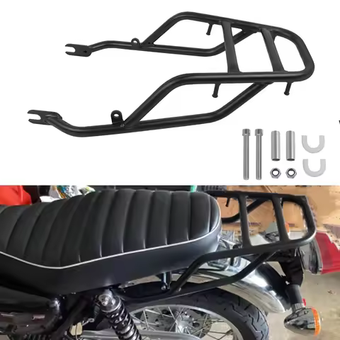 For Kawasaki W800 ABS W 800 CAFE Rear Luggage Rack Sissy Bar Shelf And Backrest Touring Tail Rail Ca