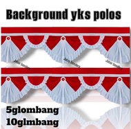 bendera background merah putih gelombang