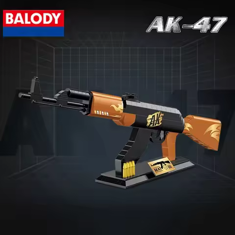Balody Classic Gun Building Blocks Army Weapon AK47 KAR98K Model Bricks Creative Desktop Decoration 