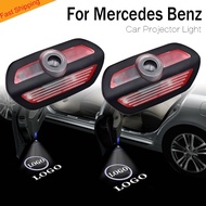 2 pcs For car logo projector light LED car door welcome light lamp auto Accessories for Mercedes Ben