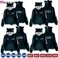 Kids Squid Game Hoodie Cosplay Costume Coat 456 120 222 230 Figure Halloween Party Role Playing Even