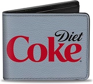 The Coca-Cola Company Wallet, Bifold, Diet Coke Logo Light Gray Black Red, Vegan Leather